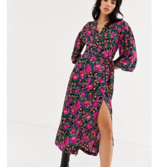 TOPSHOP Wrap Dress - Picture 1 of 8